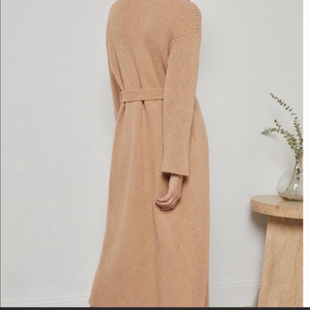 Anthropologie Amadi Alma Beige Cozy Duster Cardigan Size Medium New - Picture 5 of 14